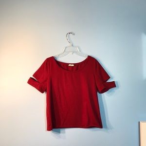 red t shirt from romwe